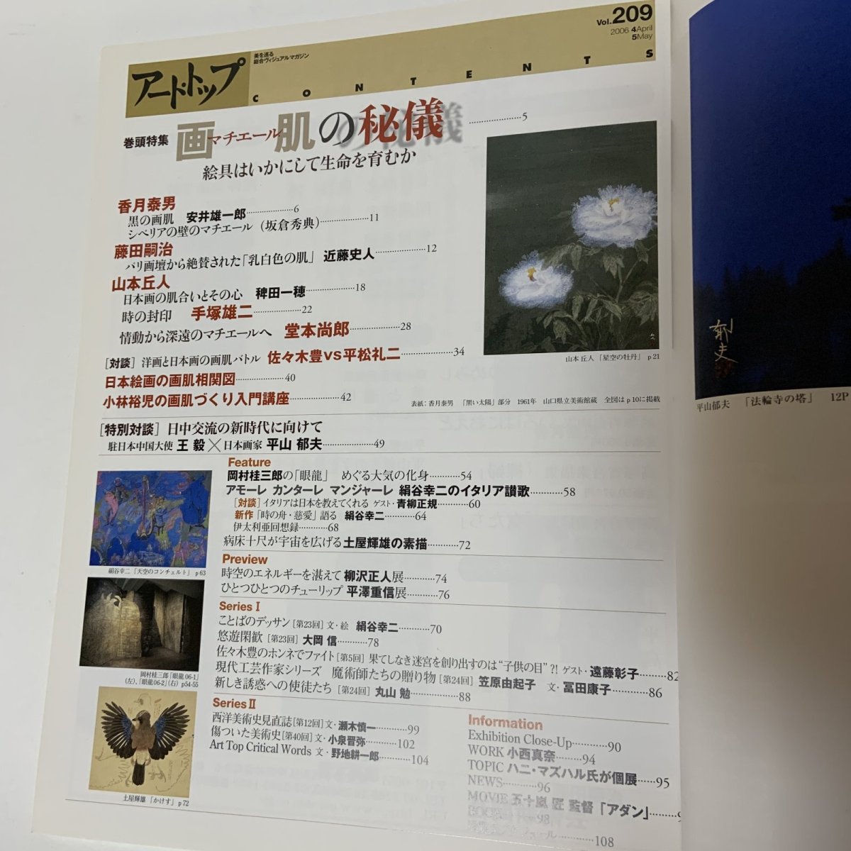 画像4: アート・トップ 2006年4月・5月 Vol.209 画肌(マチエール)の秘儀 芸術新聞社 絵画 日本画 香月泰男 藤田嗣治 山本丘人 手塚雄二 堂本尚郎  (4)